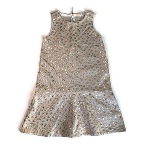 Crewcuts Girls’ Sleeveless leapord metallic sparkle Dress Size 8